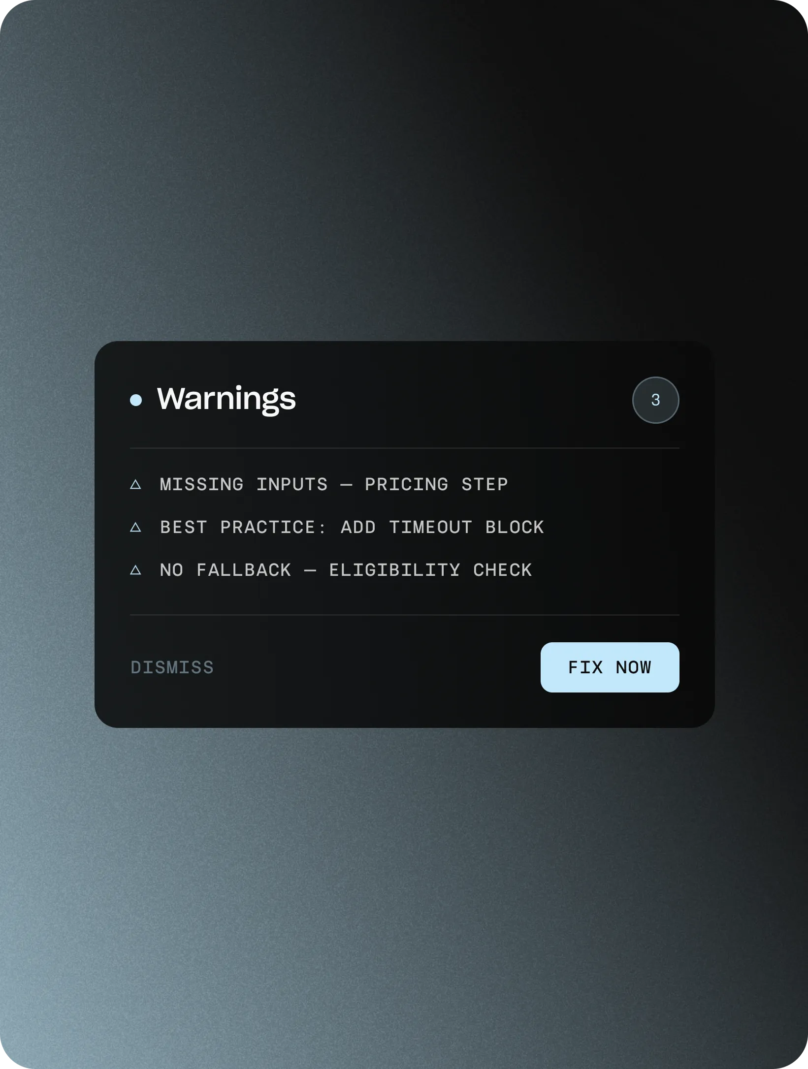 Built-in guardrails before anything goes live